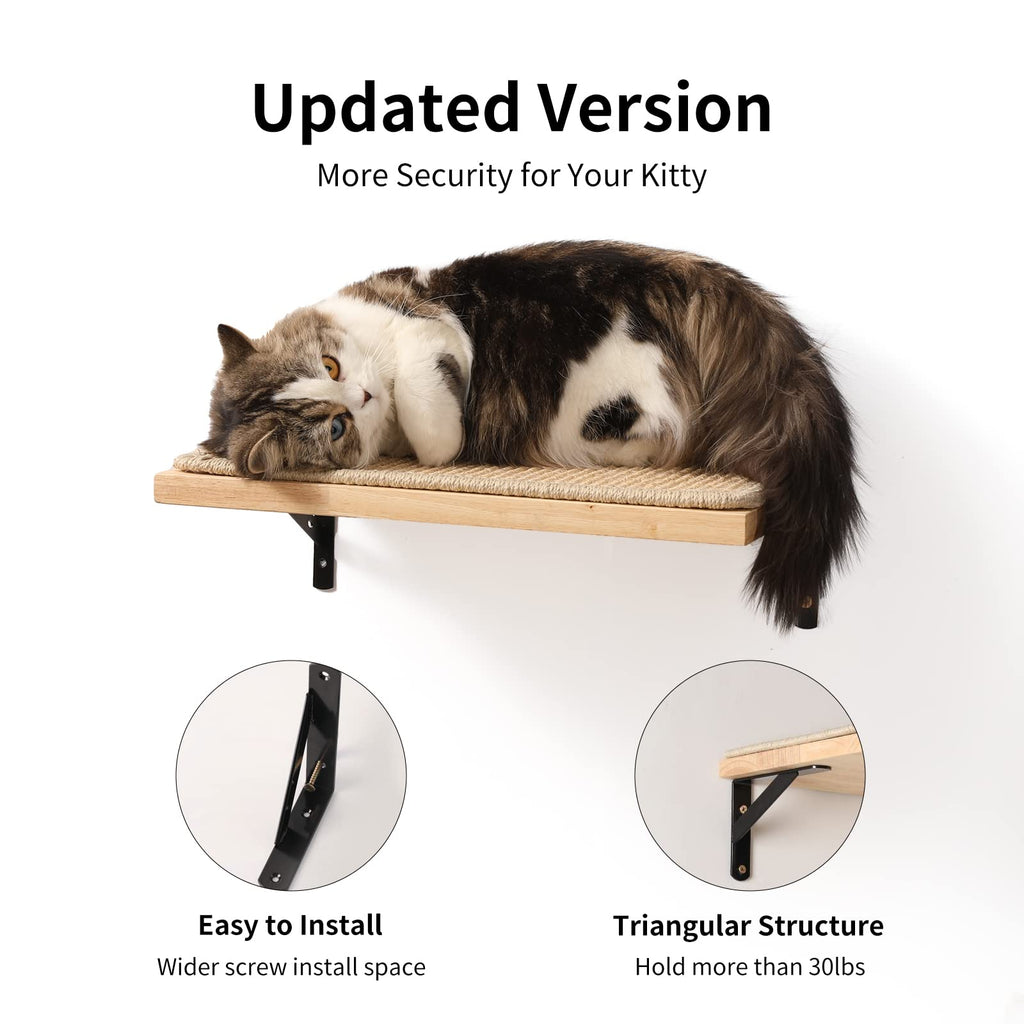 FUKUMARU Cat Wall Shelves, 17 x 10 Inch, Sisal Mat