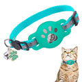 DILLYBUD AirTag Cat Collar with Bells, Soft Velvet Cat Collar Breakaway with Airtag Holder, Safety Cat GPS Tracker Collars for Girl Boy Cats, Kittens and Puppies, Adjustable 8"-12"