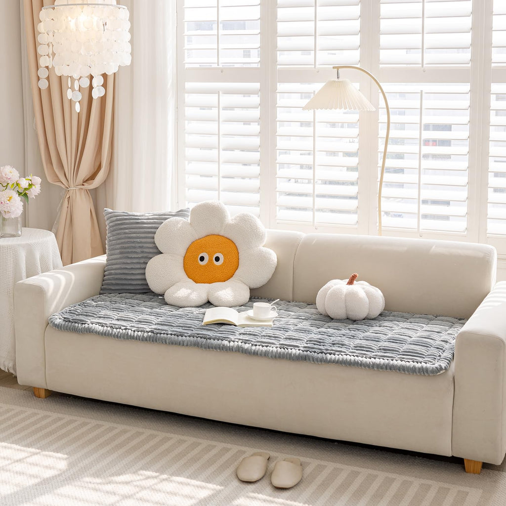FUNNY FUZZY Couch Covers for Dogs, Non-Slip Pet Sofa Cover 27.6"×59"