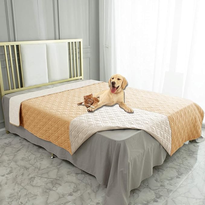 Ameritex Waterproof Dog Bed Cover Pet Blanket for Furniture Bed Couch Sofa Reversible — 82x120 Inch (Pack of 1)