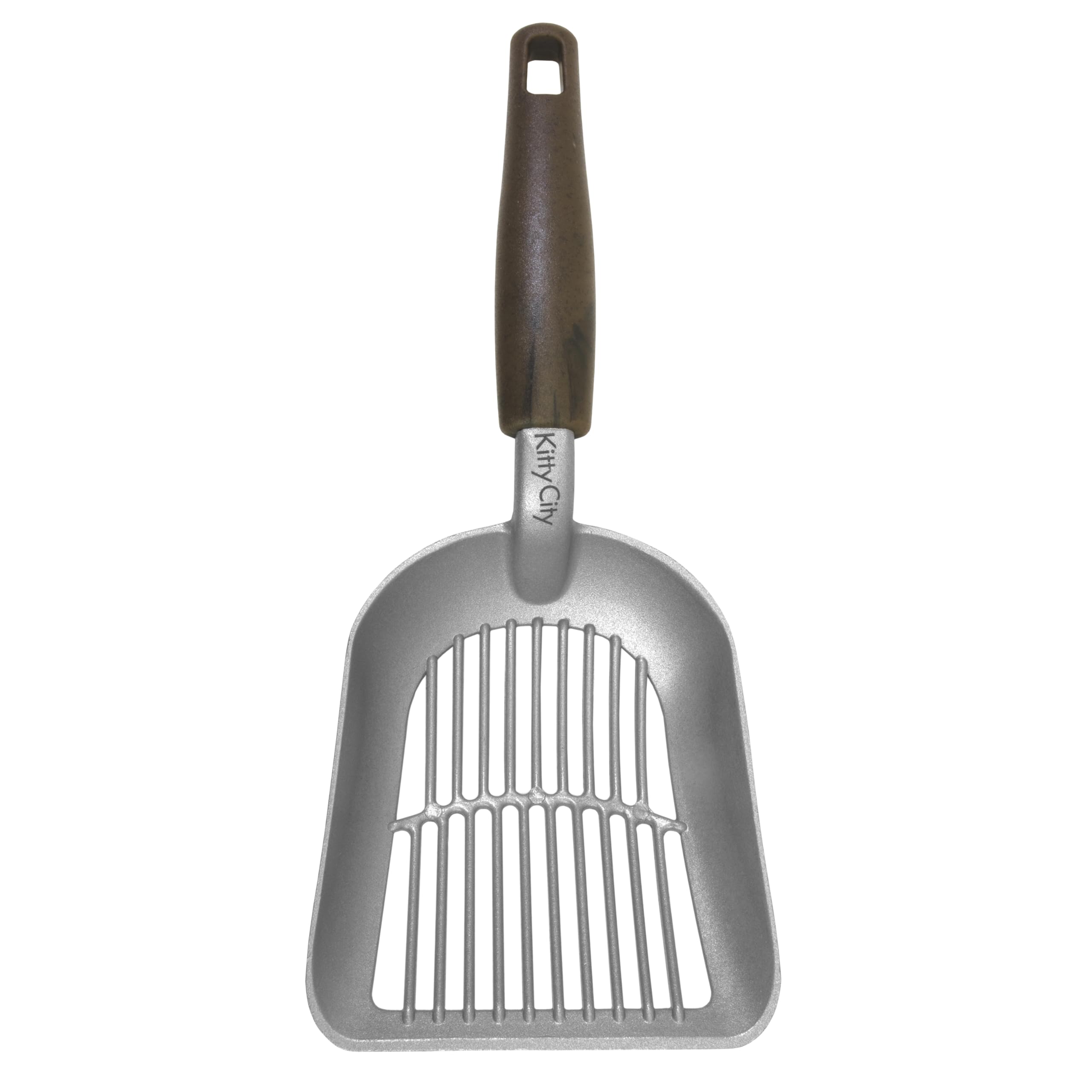 Kitty City Metal Cat Litter Scoop – Durable Non-Stick Aluminum Cat Scoop with Ergonomic Handle, Wide Slotted Design for Easy Cleaning, Reusable & Long-Lasting
