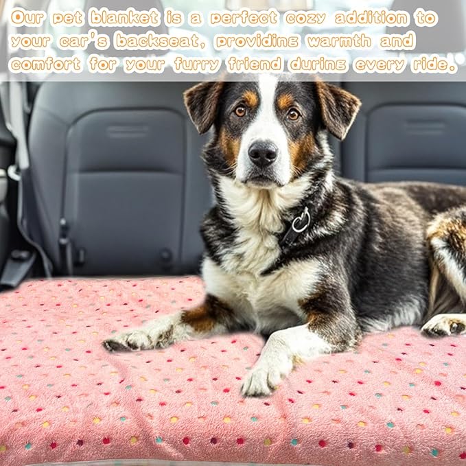 Dog Blankets for Medium Large Dogs, 3 Pack Washable Pet Throw 41" x 31", Fuzzy Soft Puppy Cover for Kennel Crate Bed