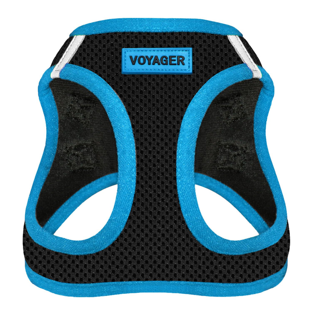 Voyager Step-in Air Dog Vest Harness - Black/Blue Trim, X-Large