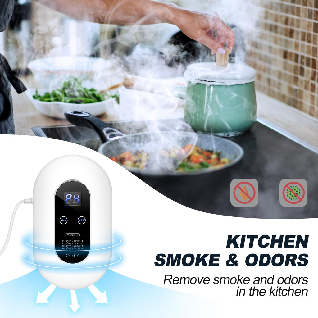 Ozone Odor Eliminator for Strong Odor 99% Cat Litter Deodorizer Dog Poof