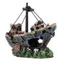 Shipwreck Fish Tank Decoration, Resin Aquarium Ornament for Fish Favors