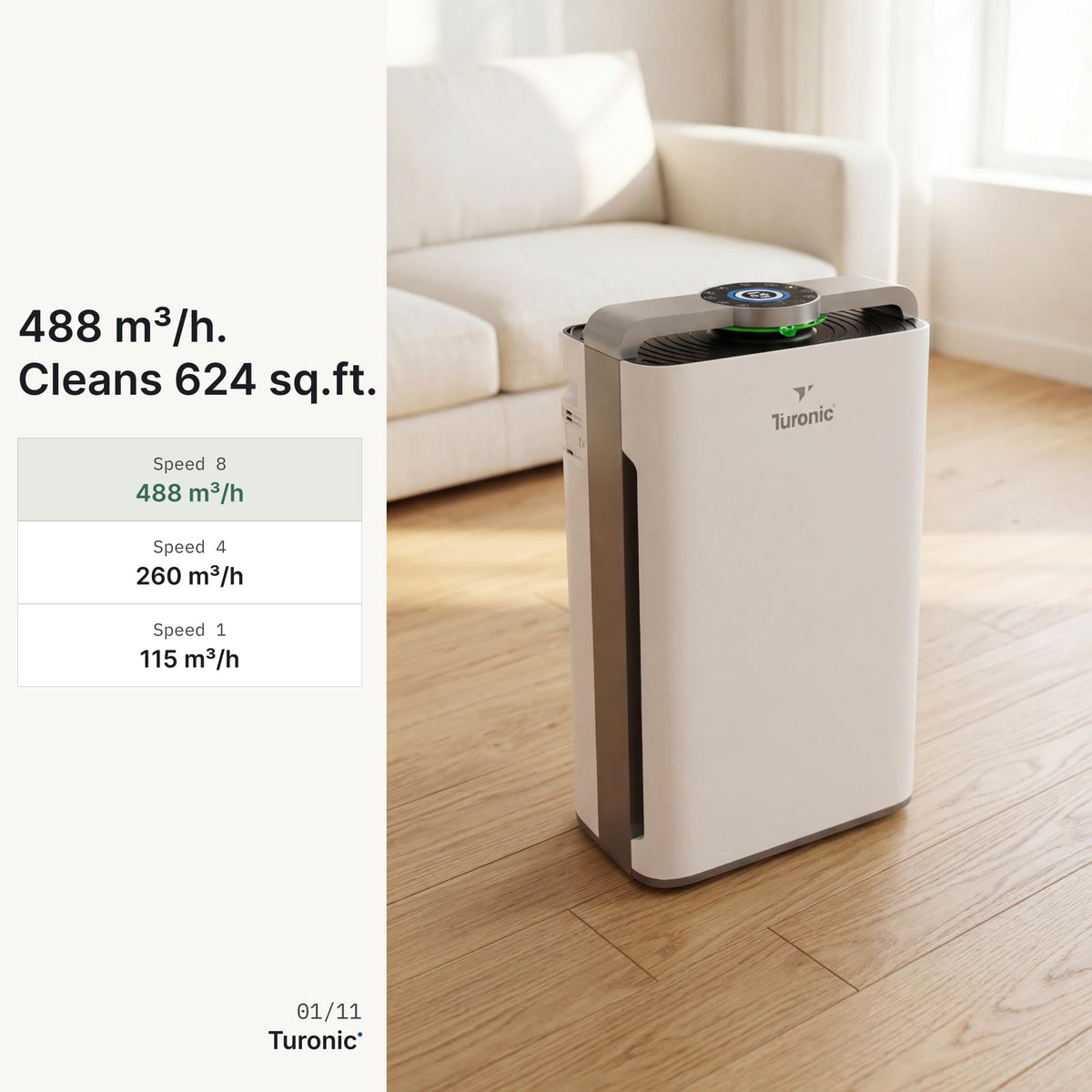 Turonic PH950 Air Purifier and Humidifier Combo for Large Rooms – HEPA