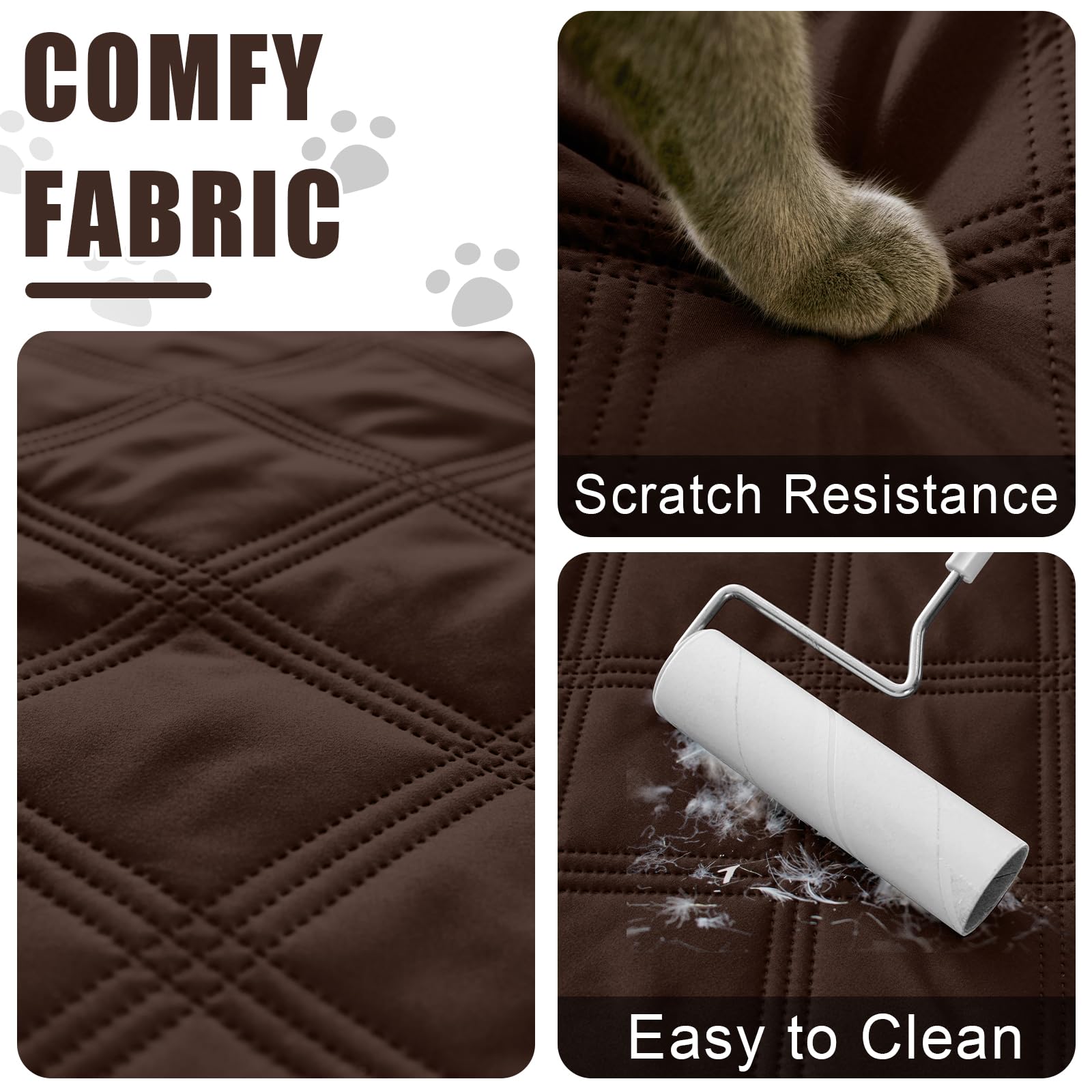 Smiry Waterproof Dog Bed Cover, Reversible Pet Blanket for Sofa Couch