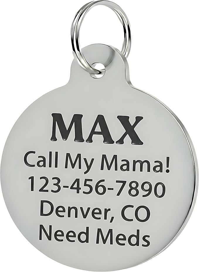 Bad Tags Personalized Dog and Cat ID Tags in 25+ Designs and 2 Sizes - 5 Lines of Custom Engraved Text - Funny Cute Personalized Pet Tags (Certified Sass Hole, Small (1 inch))