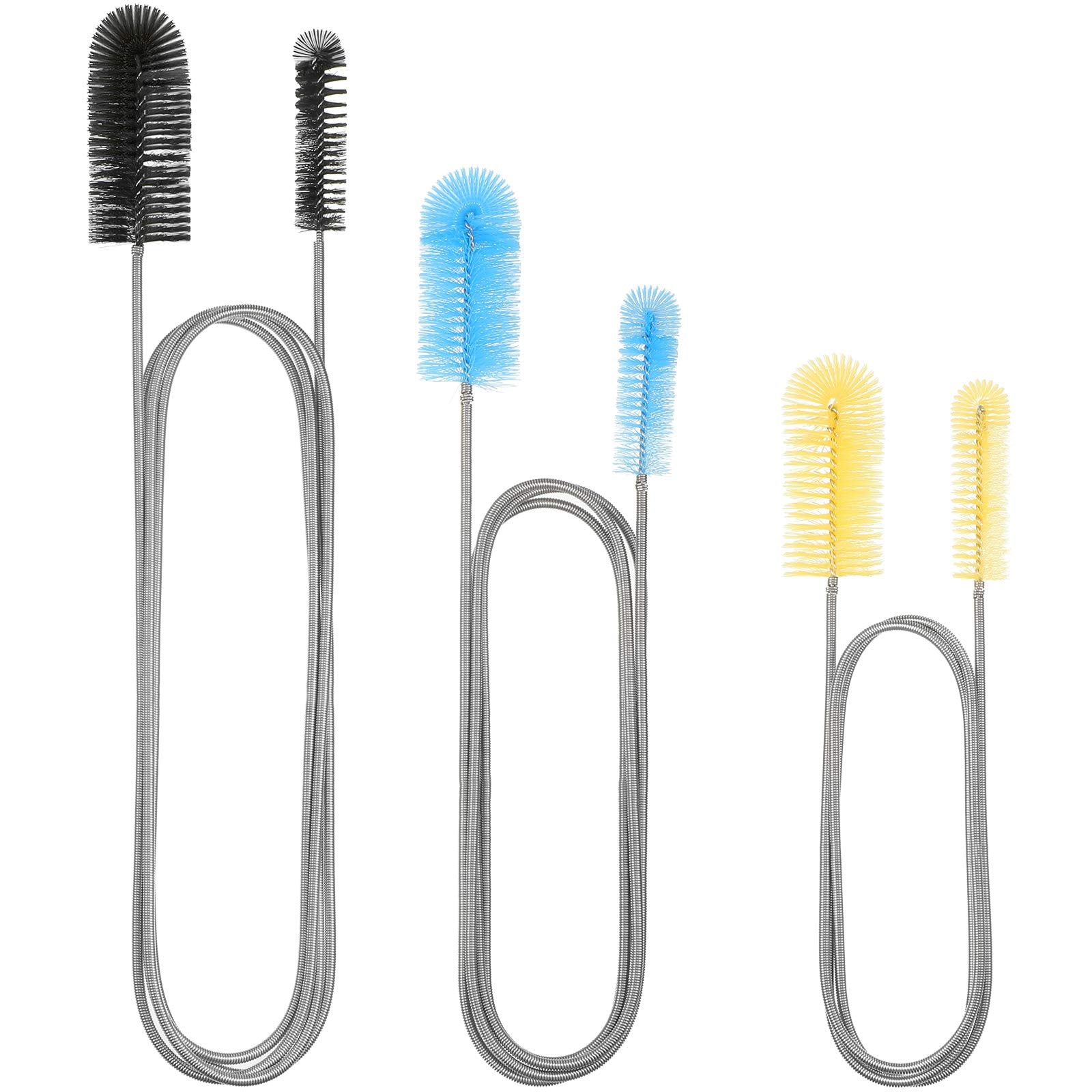 Patelai 3 Pcs Aquarium Filter Hose Brush Stainless Flexible 61 ''79 ''