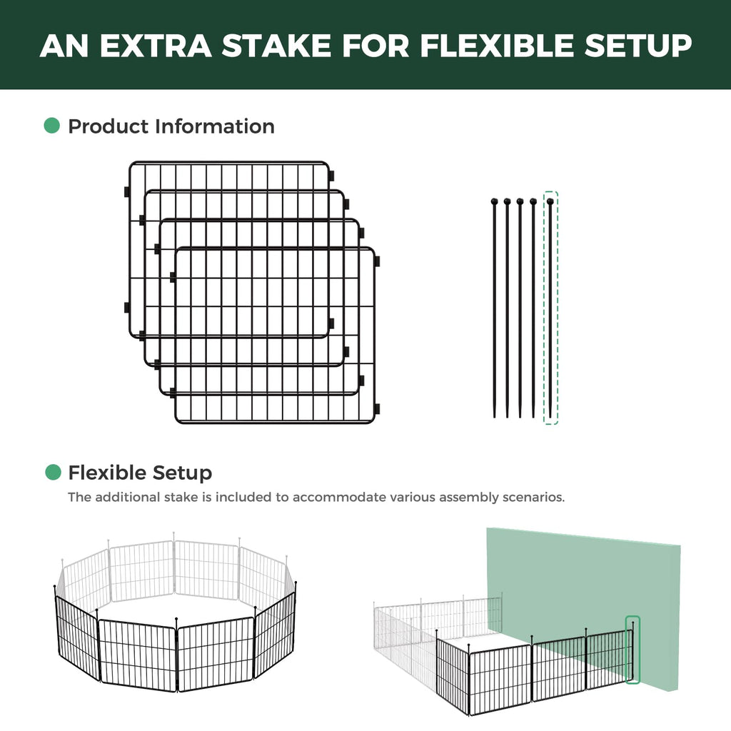 FXW MiniPaws Dog Playpen, Indoor, Yard & RV Camping, 20" H, 4 Panels