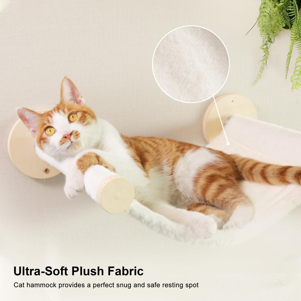 FUKUMARU Cat Wall Shelves, 5 in 1 Set, Beige