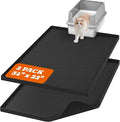 Pawtners Silicone Cat Litter Mat 34 x 22 in, Easy to Clean, Black, 2 Pack