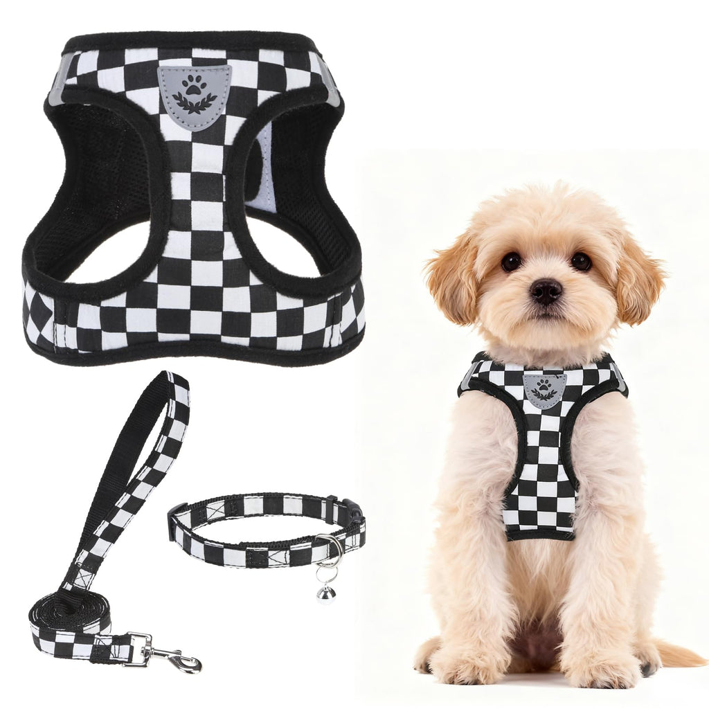 PUPTECK Dog Harness, Collar and Leash Set No Pull for Small Medium Sized