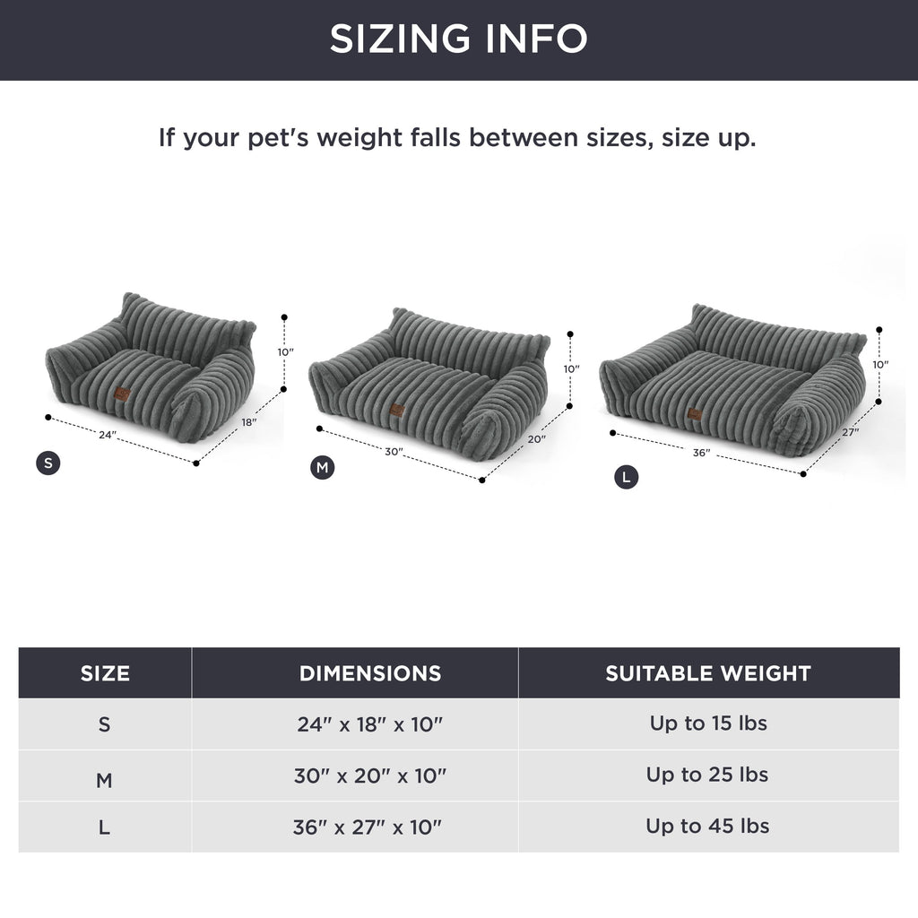 Bedsure ComfyFleece™ Shown on TV Dog Couch for Medium Dogs,36in Warm Grey