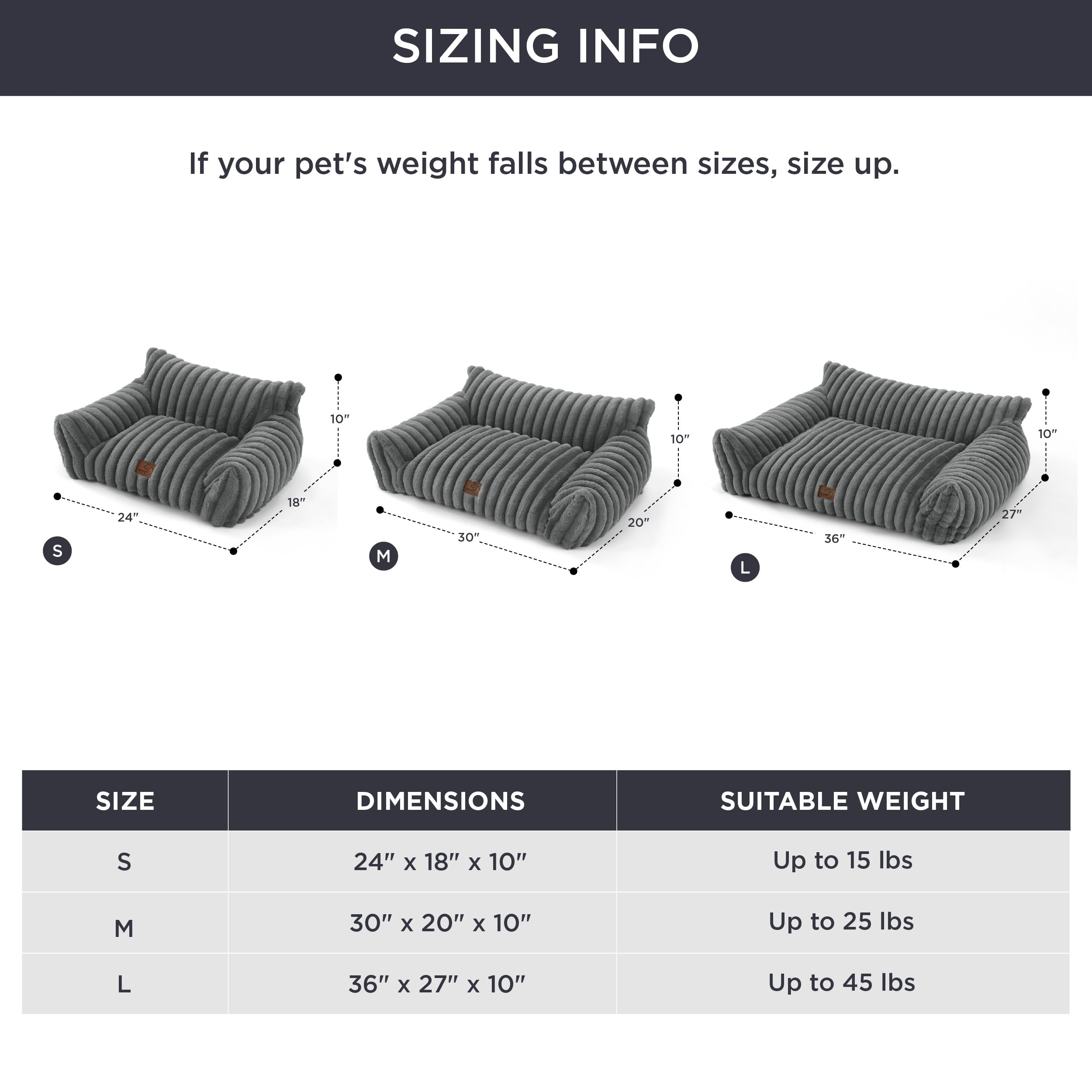 Bedsure ComfyFleece™ Shown on TV Dog Couch for Medium Dogs,36in Warm Grey