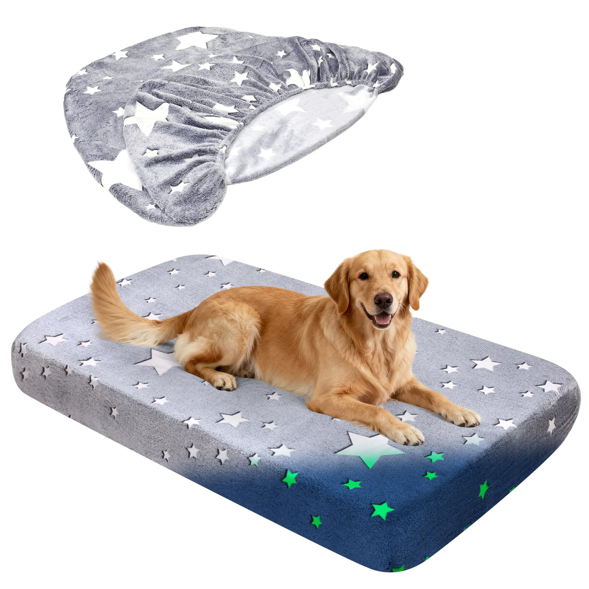 Hoopttay Dog Bed Covers Replacement Washable Elastic Edged 52" x 28" x 6"