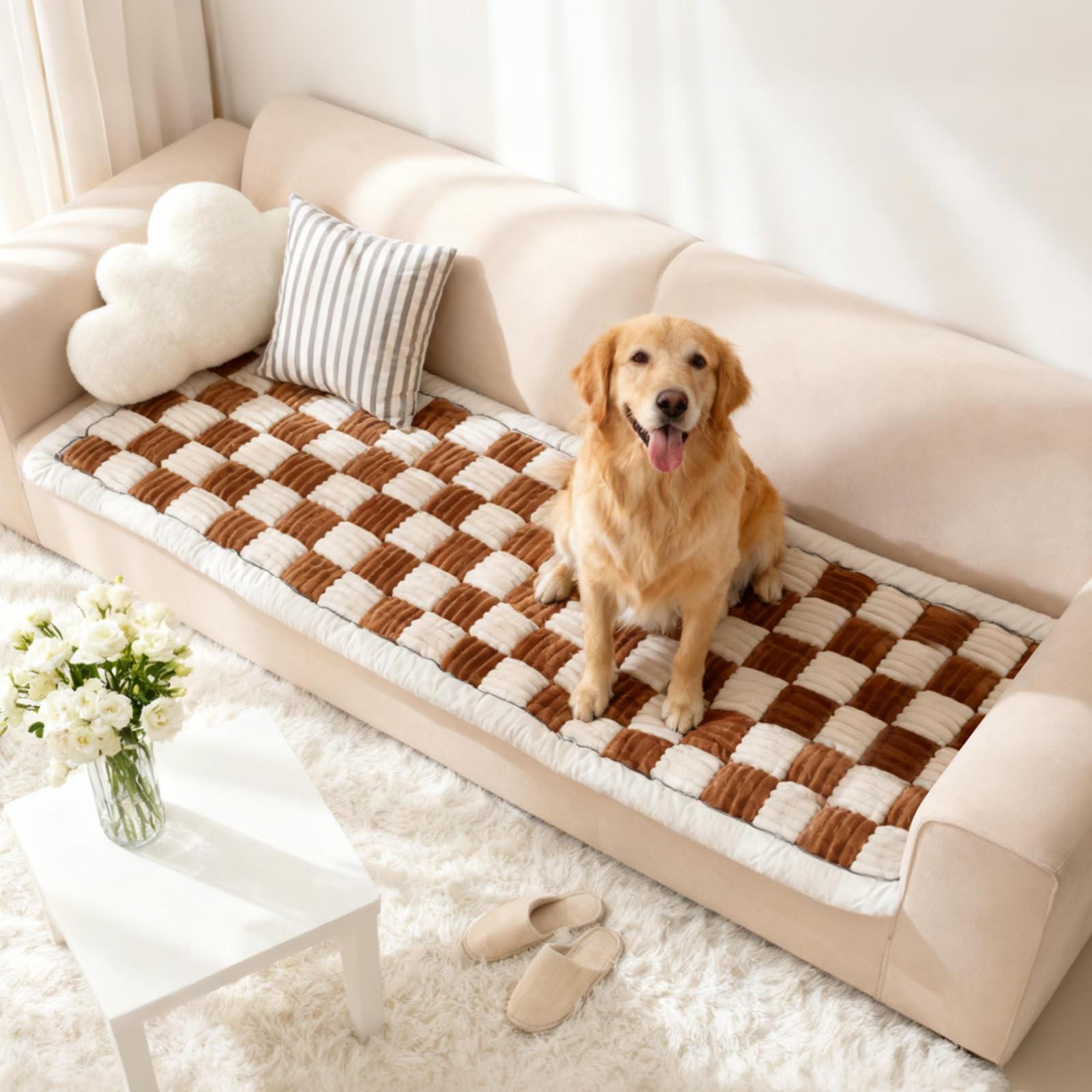 AMTARP Dog Couch Cover Protector, Dog Couch Coves for Sofa, Couch Cushion for Dogs Washable, Pet Mat Bed Couch Covers for Large Dogs
