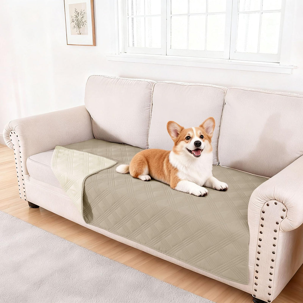 hyha Waterproof Reversible Dog Blanket, Soft Couch Cover for Dogs Washable