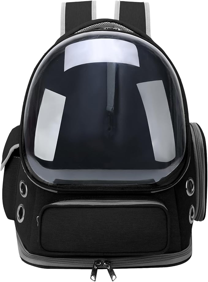 GixDix Cat Backpack Carrier for Cats and Small Dogs, Breathable Cat Bubble Backpack, Airline Approved Pet Travel Carrier for Hiking Camping Outdoor(Blue)