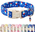 Babole Pet 4th of July Dog Collar, Summer Popsicle Patriotic Dog Collars for Giant Large Dogs, Adjustable Lightweight Quick-Release Buckle Collar for Boy&Girl Dogs XL