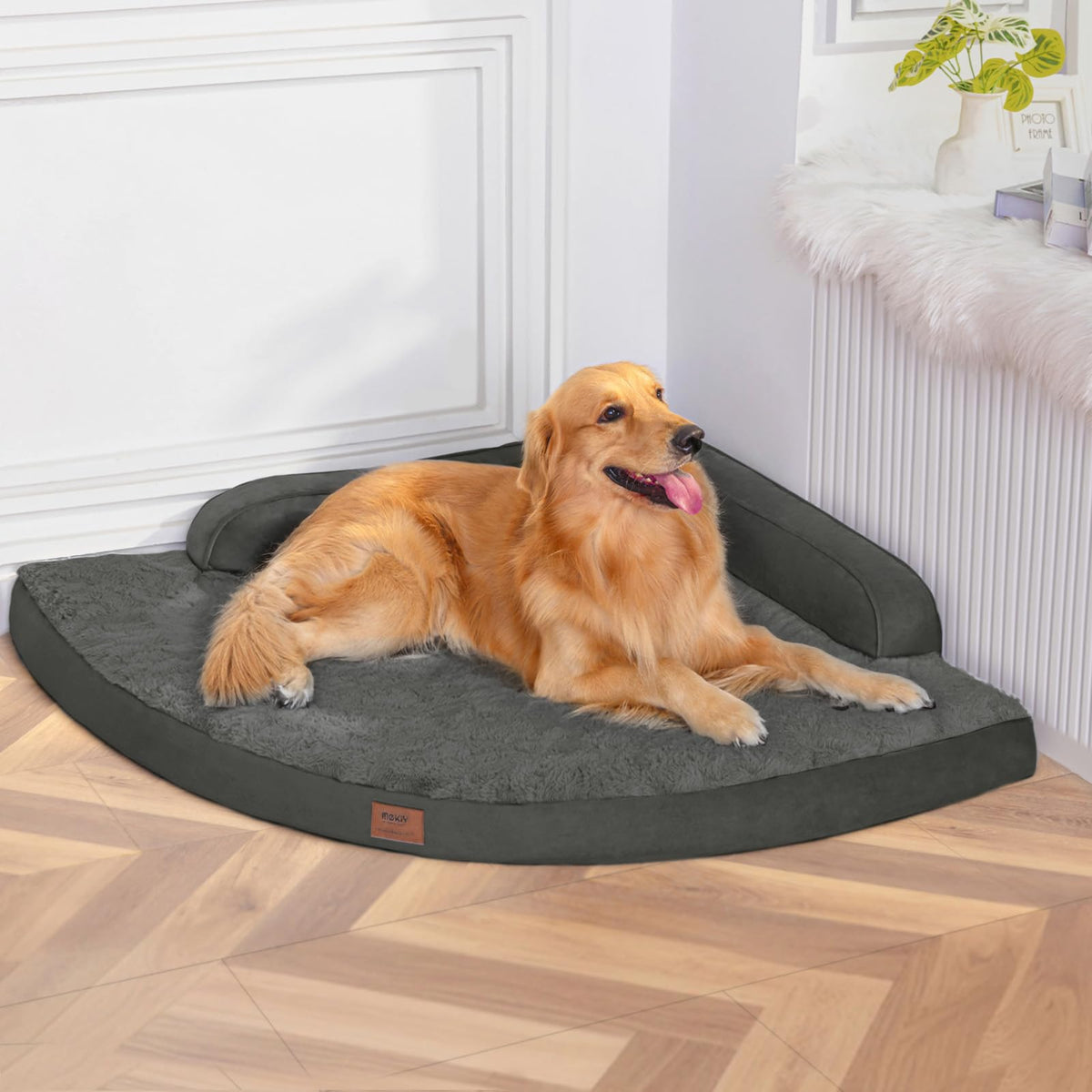 MEKIY Jumbo Orthopedic Waterproof Dog Bed with Sides for Extra Large Dogs