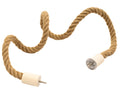 Lovely Little Flyers Bird Rope Perch for Parrots, Bendable Natural Jute Boing with Pine Wood and Stainless Steel Mount, Cotton Alternative, Cage Accessory for Parrots (Brown, 4 feet)