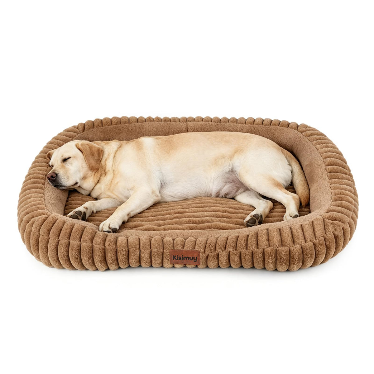 KISIMUY Orthopedic Dog Bed, Memory Foam Bolster Bed for Small Dogs