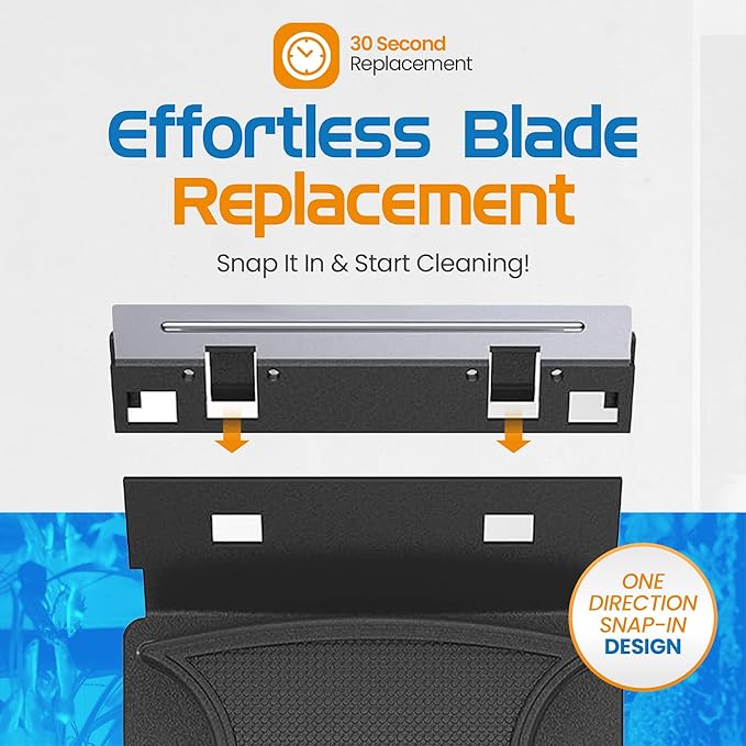 Flipper Nano Aquarium Algae Scraper for Fish Tank Cleaning Kits – Stainless Steel Replacement Blades for Glass Tanks – Aquarium Cleaner Blades, 2 Pack