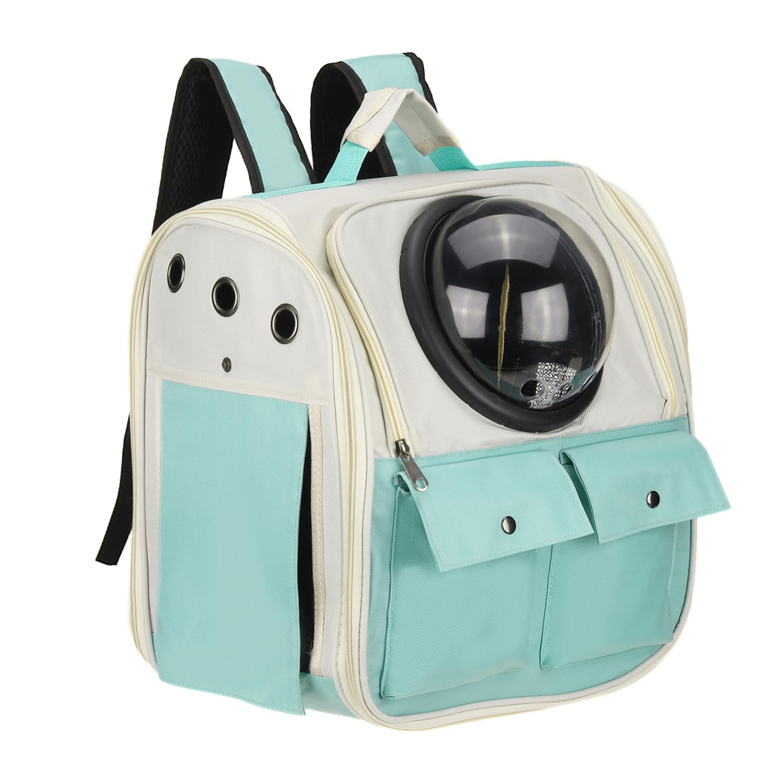 PETAXCELL Pet Backpack Carrier, Portable and Ventilated, Oxford Cloth, Dogs Cats and Small Animals Travel Bag 12.99", (Blue, 1 Pcs), Intended for Hiking/Camping/Traveling