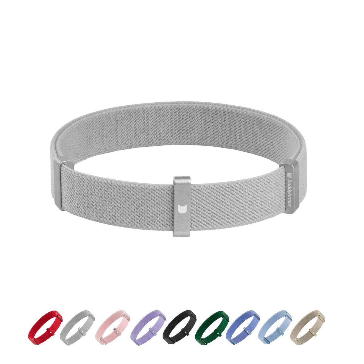 BuddyArmor Safety Cat Collar - U.S. IDA Gold Award Design, Stretchy Elastic Quick Release Non Breakaway Cat Collar Light Weight for Kitten All Small Medium Large Cats (Burgundy, M (7.8-15.7 inch))