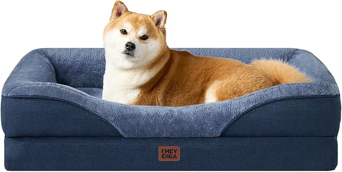 EHEYCIGA Orthopedic XL Dog Bed for Large Dog, Memory Foam Dog Couch