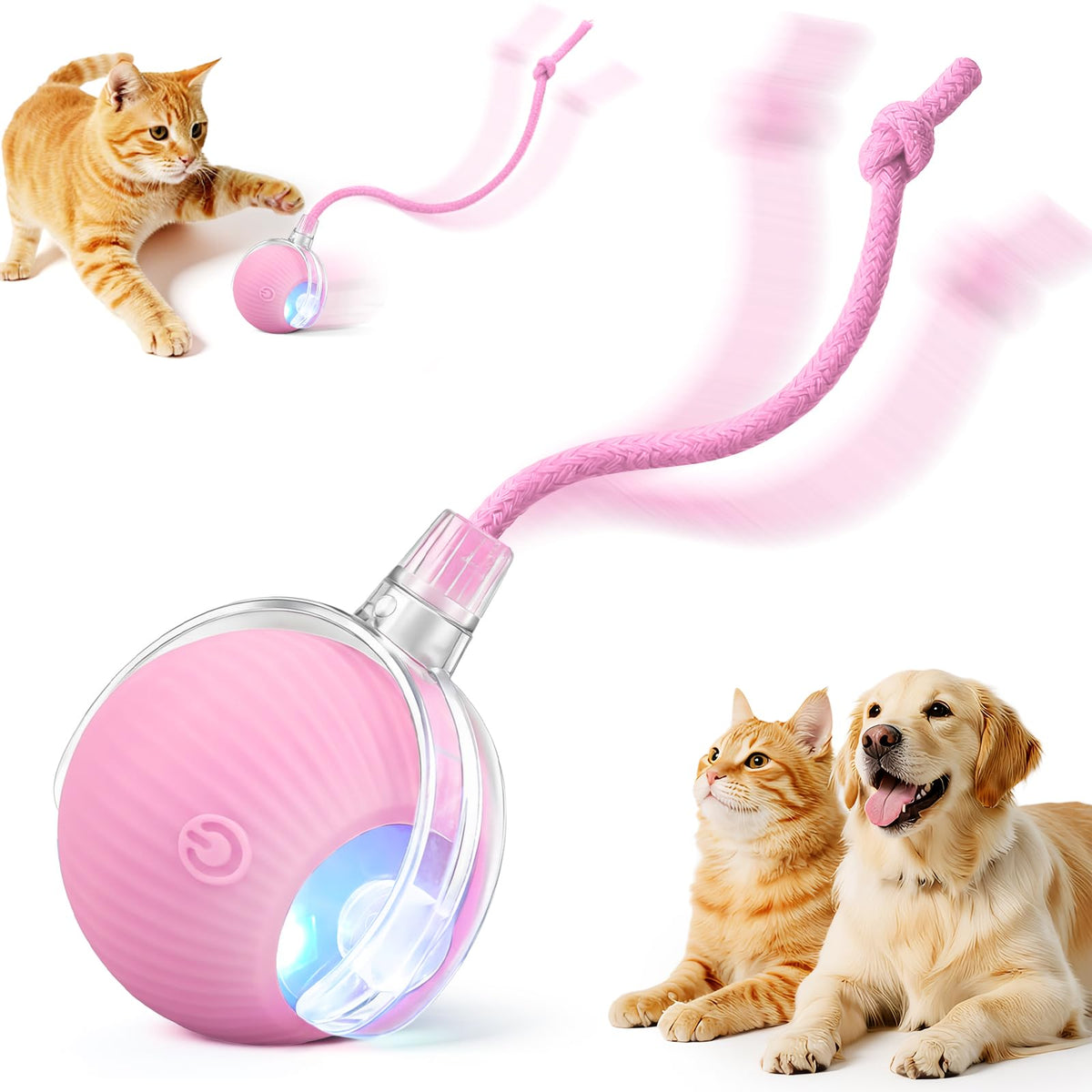 Interactive Automatic Rolling Electronic Stimulation Chase Ball Cat Dog Toy