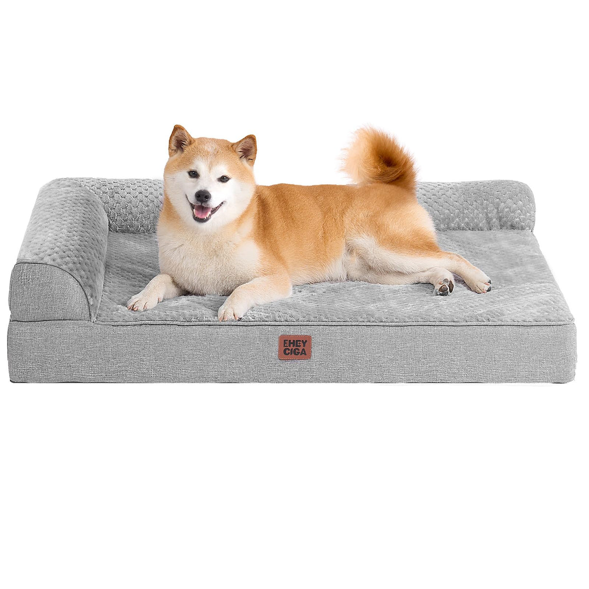 EHEYCIGA Orthopedic Dog Bed Medium Size, Memory Foam Dog Bed, Navy Blue