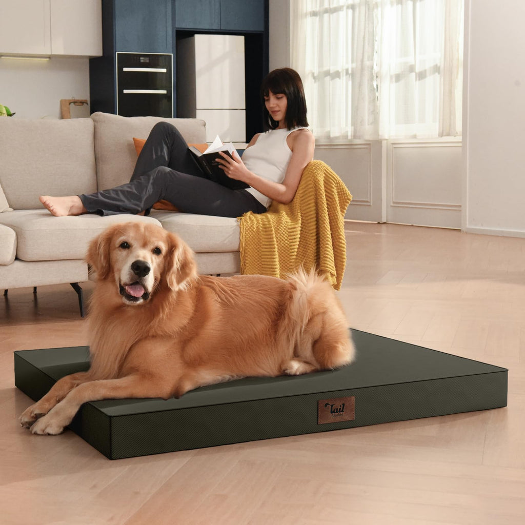 Tail Stories Waterproof Orthopedic Dog Crate Bed for Small Dogs & Cats