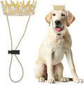 Abbylike Pet Rhinestone King Crown, Queen Crown for Birthday New Year Costume for Small Dog Cat Cosplay Party Accessories Adoption Celebration Wedding Birthday Photos Prop Costume(White,Large)