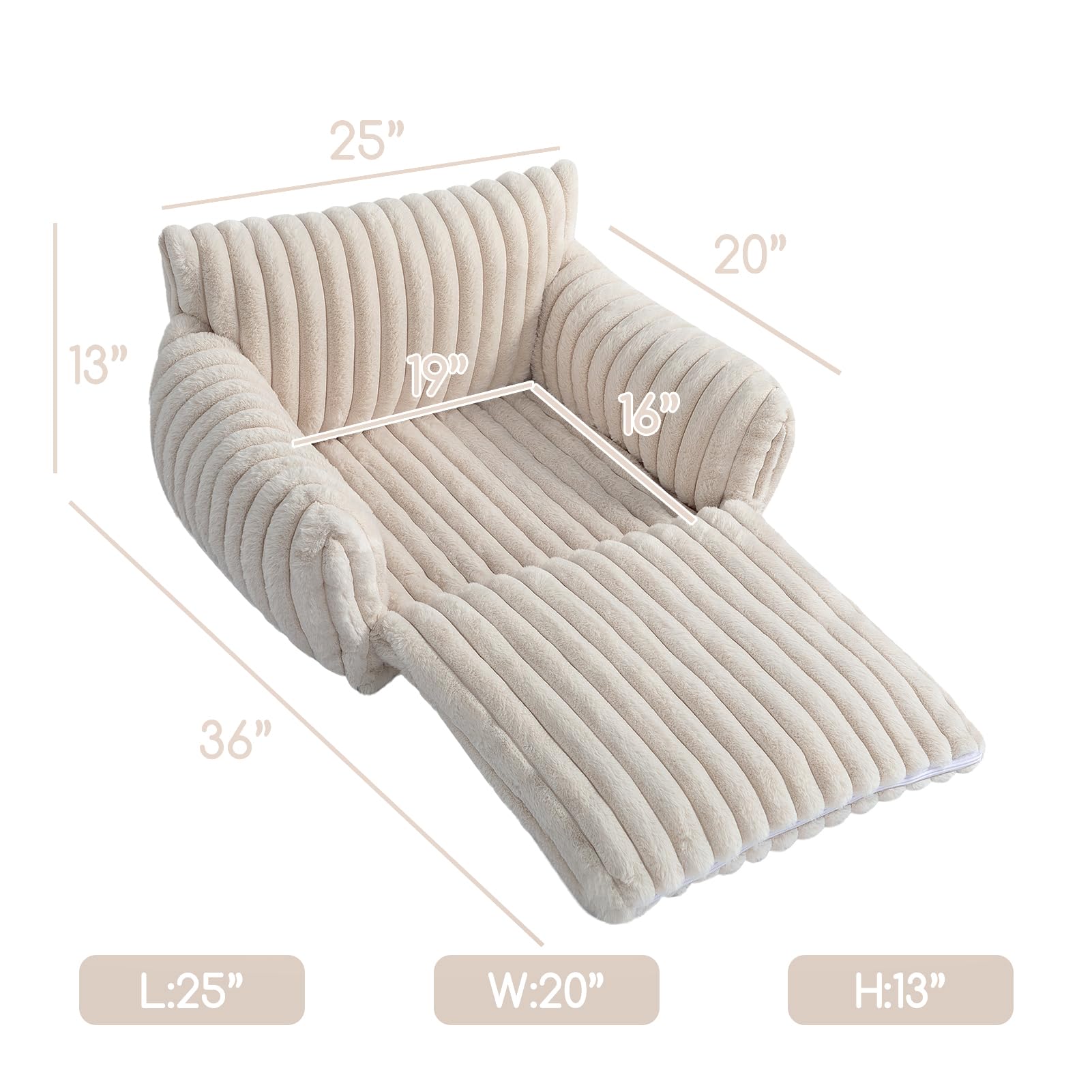 Hollypet Cat Bed Small Dog Orthopedic Couch Beds for Pets up to 20 lbs