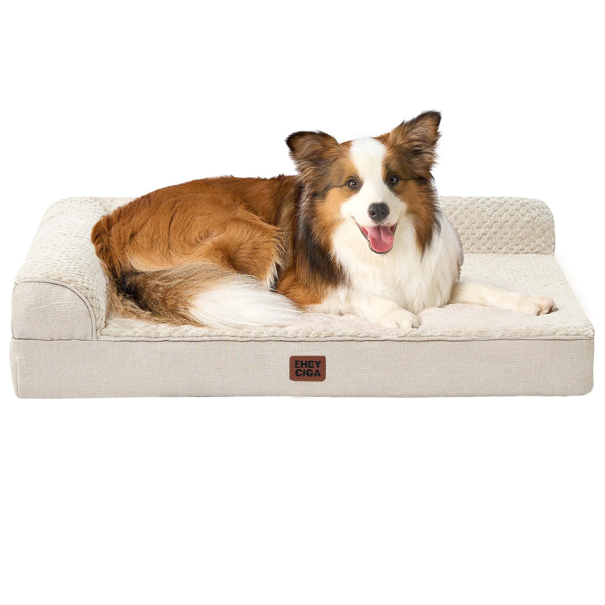 EHEYCIGA Orthopedic Dog Bed Medium Size, Memory Foam Dog Bed, Navy Blue