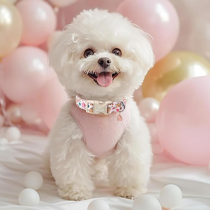 Babole Pet Cute Dinosaur Dog Collar, Adjustable Pink Dino Dog Collars for Large Dogs, Lightweight Quick-Release Buckle Birthday Collar for Boy&Girl Dogs L