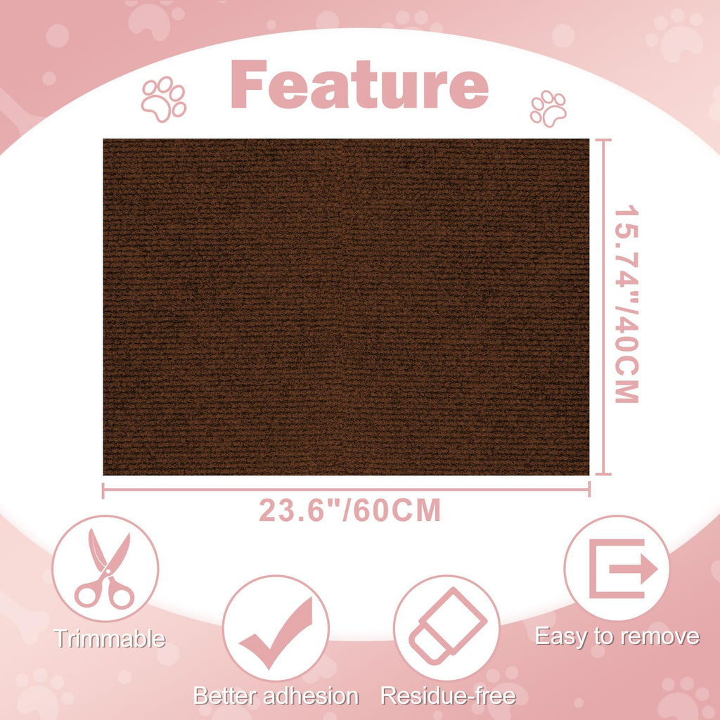 ENONCI 23.6x15.8 Cat Scratcher Mat, Self-Adhesive Cat Scratch Furniture Protector