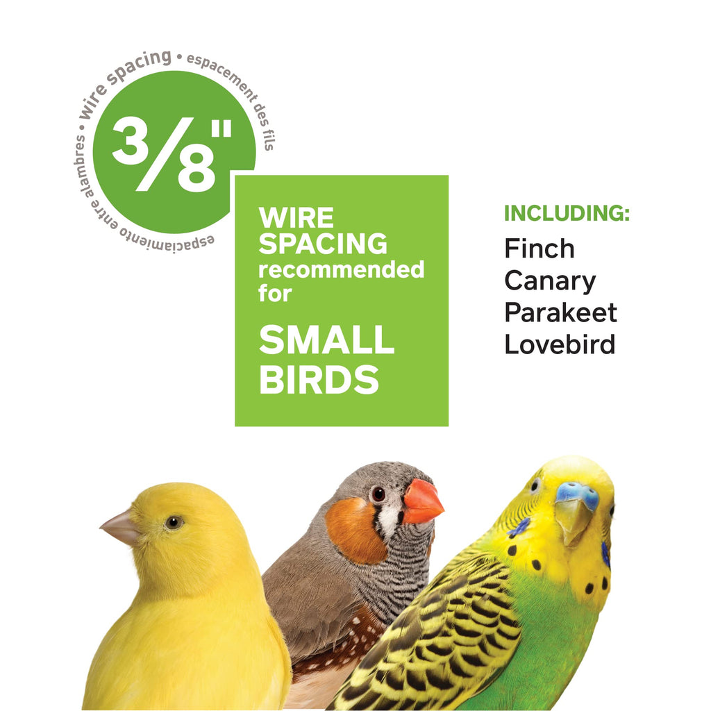 Prevue Pet Products South Beach Flat Top Bird Cage Minimal Assembly - Teal