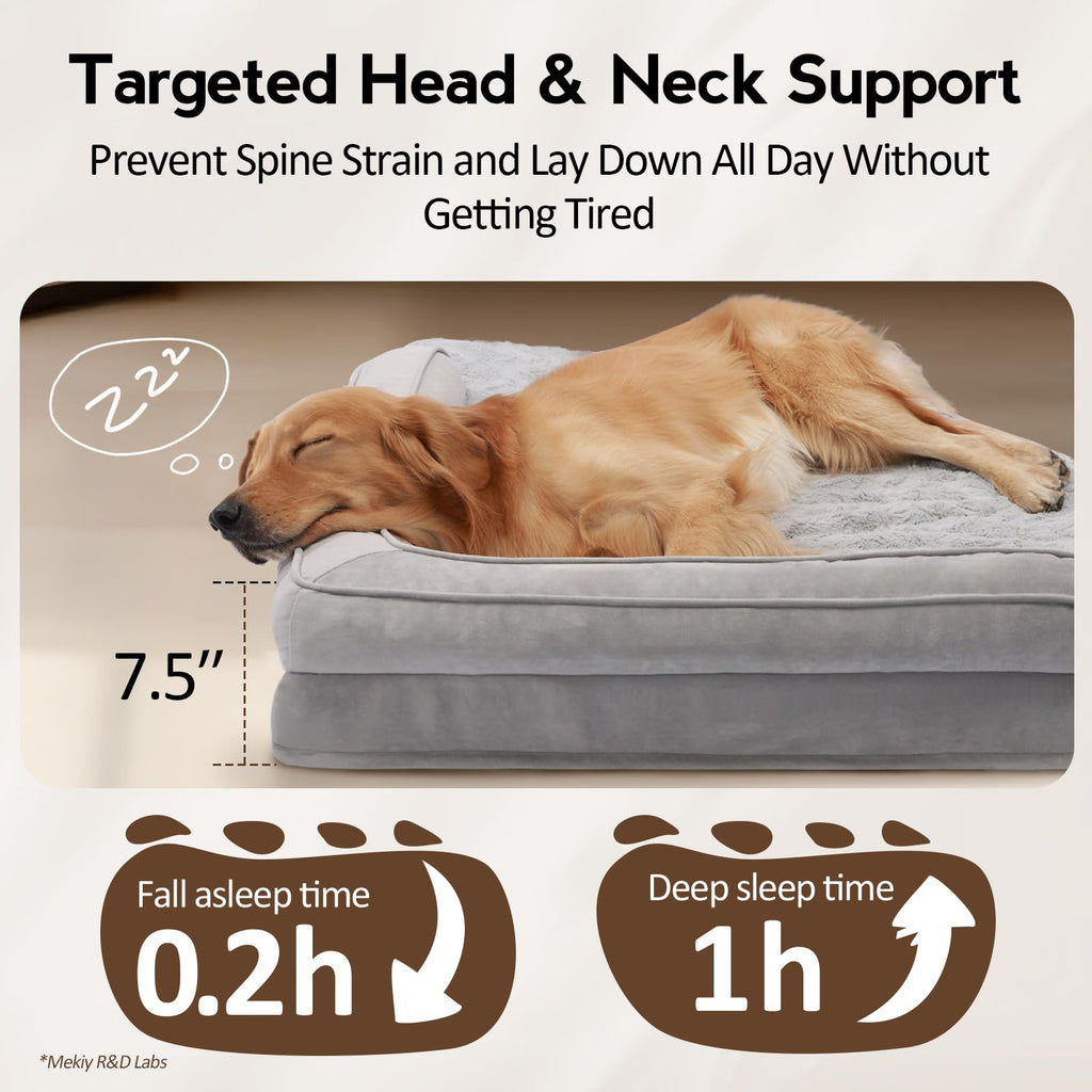 MEKIY Orthopedic Waterproof Dog Bed with Sides for Large Sizes Dogs