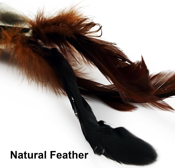 TTcat 2 Pack Realistic Bird Cat Toys, Natural Feather Simulated Bird Kitten Interactive Hunting Play Toy, Lightweight Indoor Cat Exercise Toy for Indoor Cats and Kitten.
