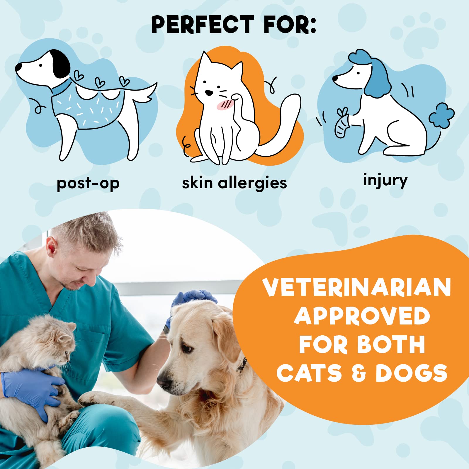 BENCMATE Inflatable Dog Cone Collar Alternative After Surgery Large
