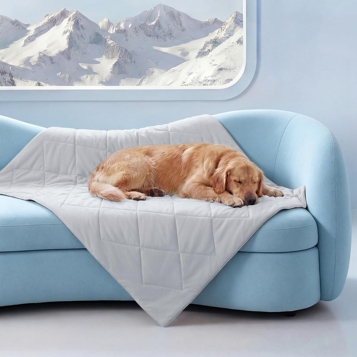 Luciphia Silky Cooling Dog Blanket Q-MAX>0.4 Throw Cat Mat Light Grey,29x40
