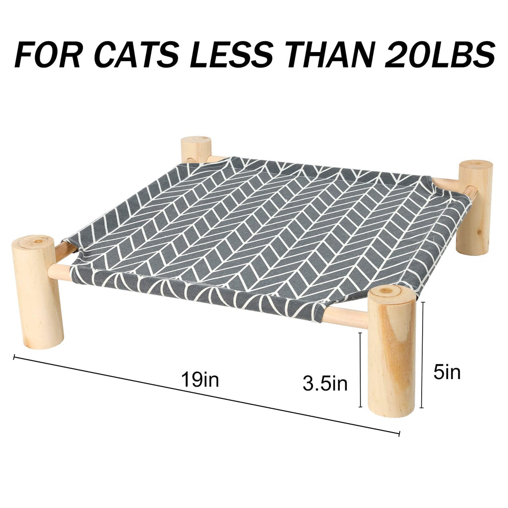 Patas Lague Cat Hammock Bed Small Eleveted Dog Bed 19x19 in Arrow