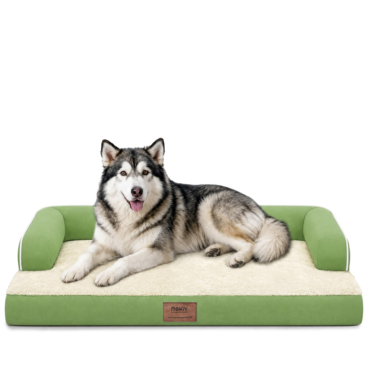 MEKIY Orthopedic Waterproof Dog Bed with Bolster for Extra Large Size Dogs