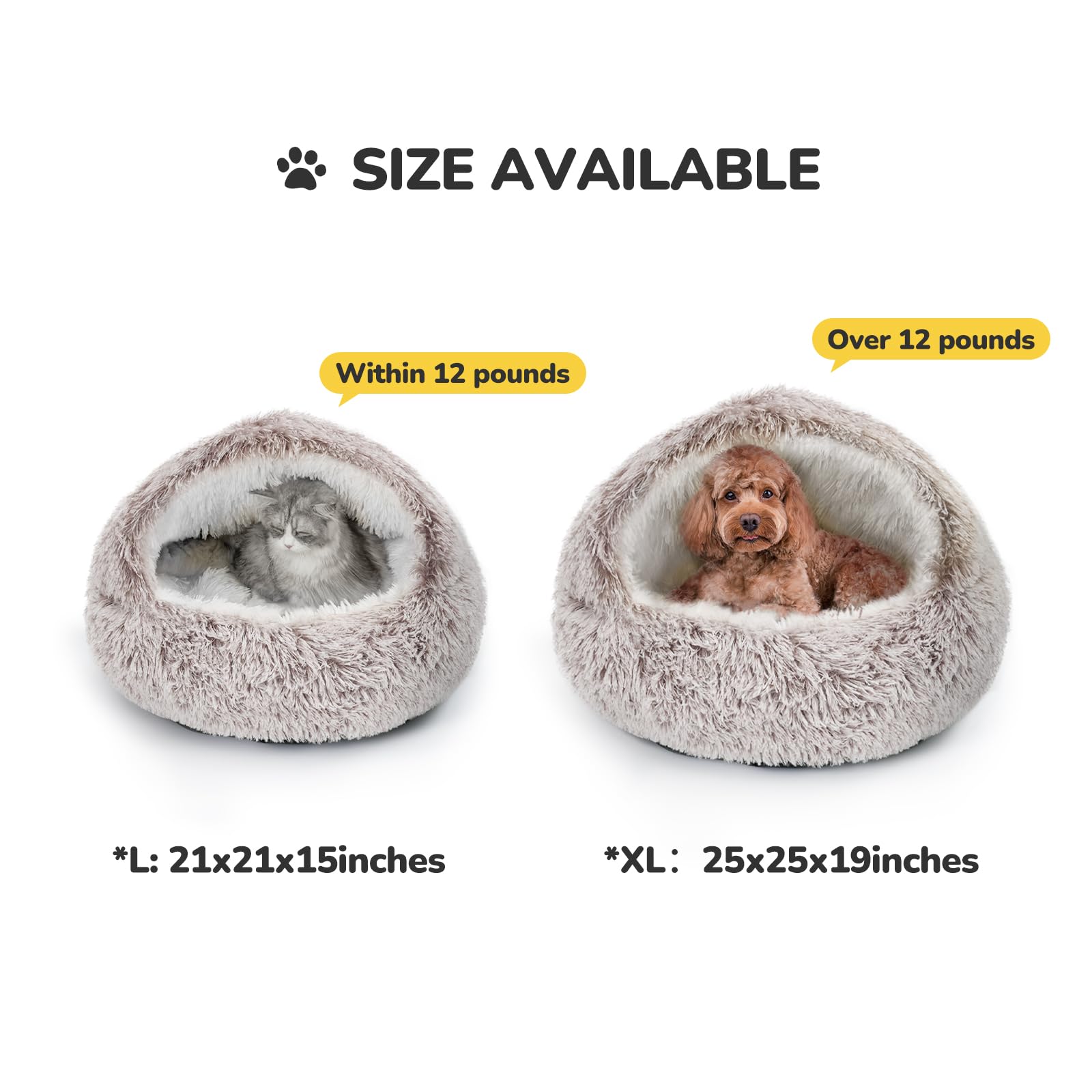 CATISM Cat Bed Hooded Cat Beds for Indoor Cats Covered Cat Beds