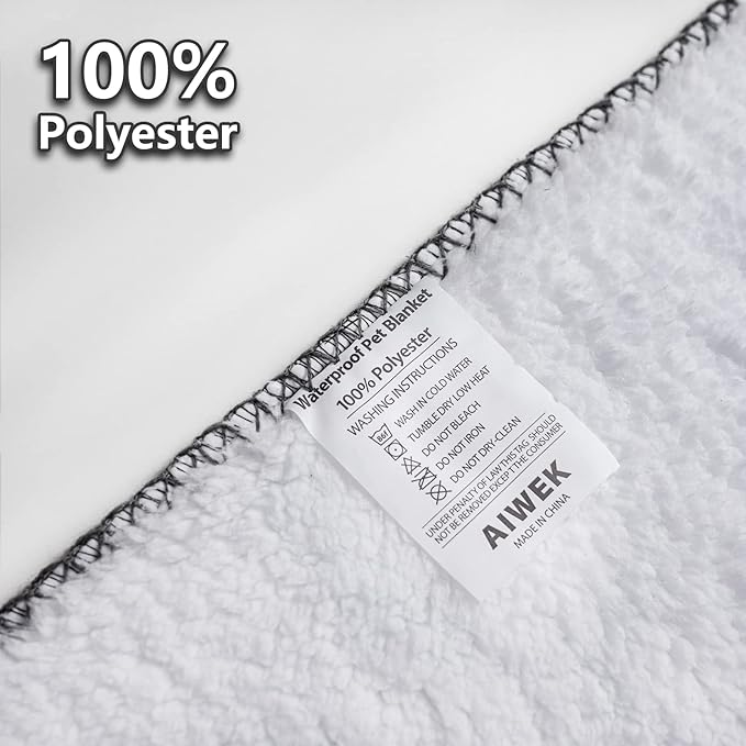 AIWEK Waterproof Pet Blanket Dog Blankets, Pattern Printing Super Soft Warm Fluffy Facecloth Sofa Car Bed Protector, Urine Proof Washable Outdoor Pet Blanket for Puppy Large Dogs & Cats 40 * 30 inch