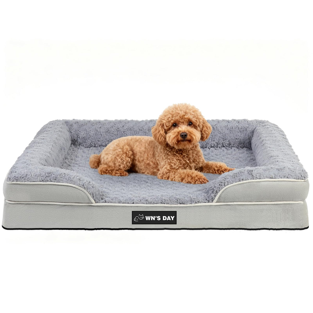 Orthopedic Dog Beds for Large Dogs, Memory Foam Dog Bed, Dog Sofa(Beige, L)