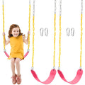 TURFEE 2 Pack Swing for Outdoor Swing Set, Swing Seat Replacement Kit with 66" Heavy Duty Chains, 4 Snap Hook for Kids Outdoor Play Playground, Trees, Playground (Blue)